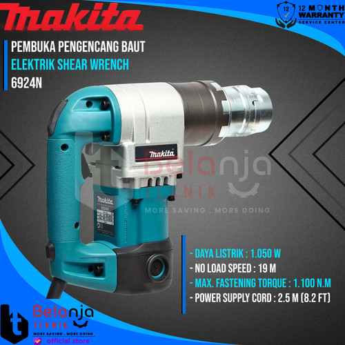Makita Elektrik Shear Wrench 6924 N Pembuka Pengencang Baut 6924N