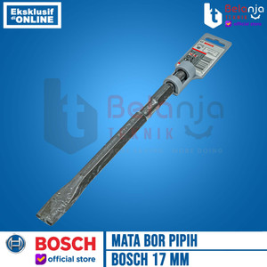 Bosch Flat Chisel Hex 17 x 280 mm Mata Bobok Beton Pahat Pipih 17MM