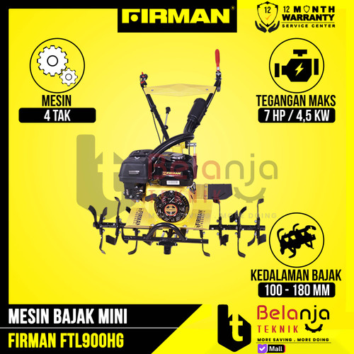 Firman Mesin Traktor FTL 900 HG Tiller Tanah Basah Kering FTL900HG