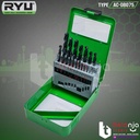 Ryu Drill Bit HSS PRO Set 19 Pcs Mata Bor Besi Kayu Set 1-10 MM 19 Pcs