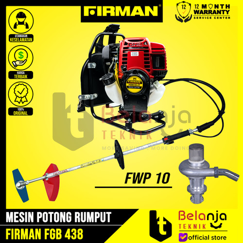 Firman Mesin Potong Rumput Gendong FGB 438 Brush Cutter 4 Tak + FWP 10