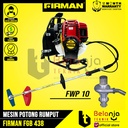 Firman Mesin Potong Rumput Gendong FGB 438 Brush Cutter 4 Tak + FWP 10