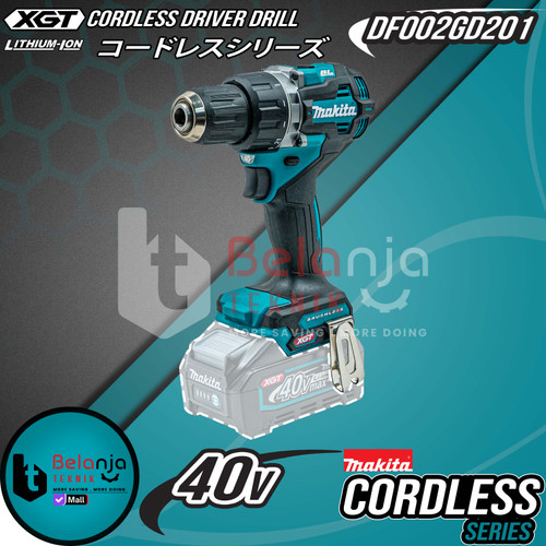 Makita Cordless Driver Drill DF002GD201 Mesin Bor Baterai 40V 2.5 A