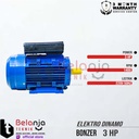 Bonzer Dinamo Electro Motor 2 HP 1 Phase 4 Pole Mesin Penggerak 2HP
