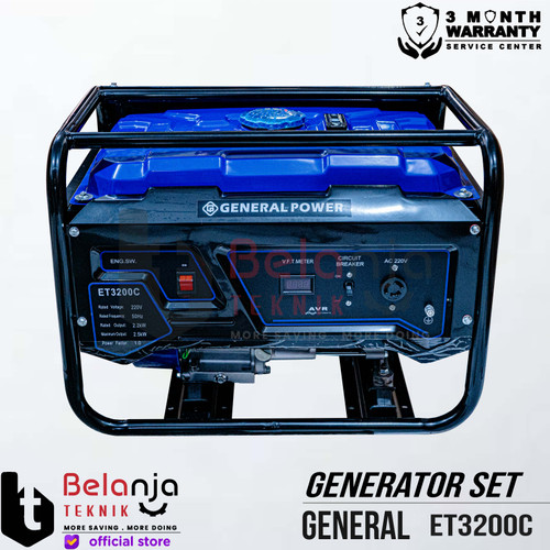 General Mesin Generator Set ET 3200 CE Genset Bensin 2200 Watt ET3200