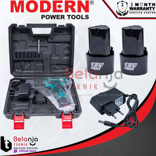 MODERN M-12V Bor Cordless Drill Baterai Batre Tanpa Kabel M12V 12V