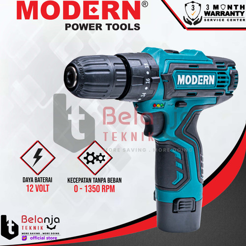 MODERN M15 Bor Cordless Drill Baterai Tembok Batre Tanpa Kabel M 15