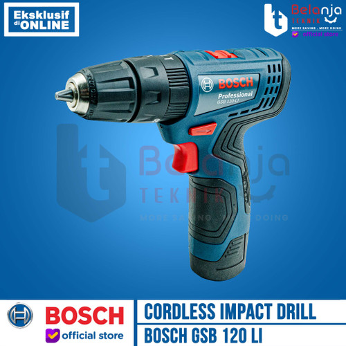 PAKET BOSCH Mesin Bor Cordless GSB 120 LI Gen 3 dengan Toolkit 108 PCS