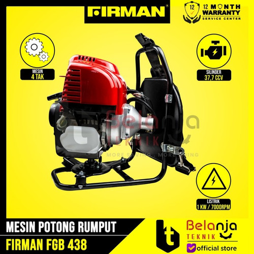 Firman Mesin Potong Rumput Gendong FGB 438 Brush Cutter 4 Tak + FWP 10