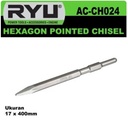 Ryu Hexagon Pointed Chisel 17 X 400 MM Mata Bor Bobok Beton Lancip