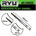 Ryu Hexagon Flat Chisel 35 X 30 X 450 MM Mata Bor Bobok Beton Pahat