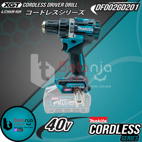 Makita Cordless Driver Drill DF002GD201 Mesin Bor Baterai 40V 2.5 A