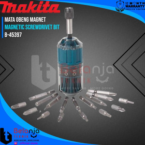 Makita Magnetic Screwdriver Bit Set 18 Pcs Mata Obeng Magnet B-45397