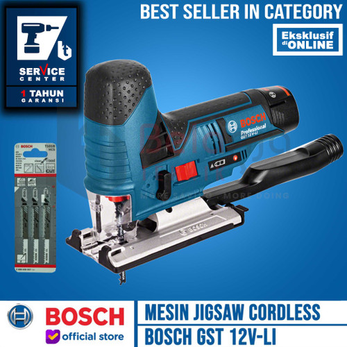 Bosch Jigsaw Cordless GST 12V-Li 12 V Mesin Gergaji Baterai Unit Only