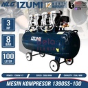 Izumi NLG Mesin Kompressor Angin Portable Oilless 1390SS-100 Air Compressor 100L Tanpa Oli