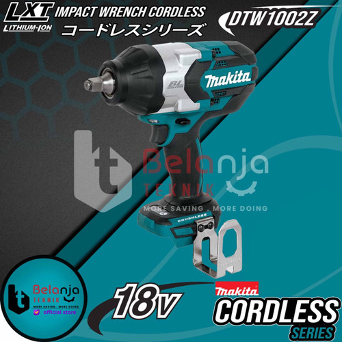 Makita Impact Wrench Cordless DTW1002Z Mesin Pumbuka Baut Baterai 18V