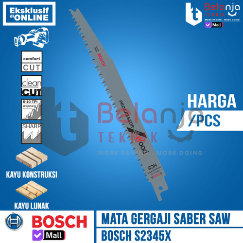 Bosch Mata Gergaji Kayu Sabre Saw S2345X S 2345 X Bim Wood