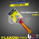 LAKONI PRO Insulation Adjustable Wrench 12" Inch Kunci Inggris Listrik