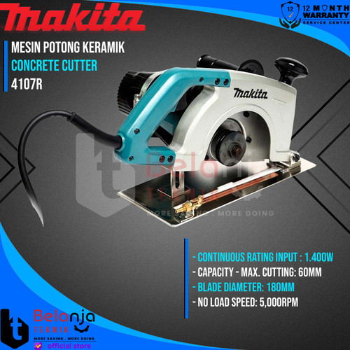 Makita Concrete Cutter 4107 R Mesin Potong Keramik 7 Inch 4107R 1400W