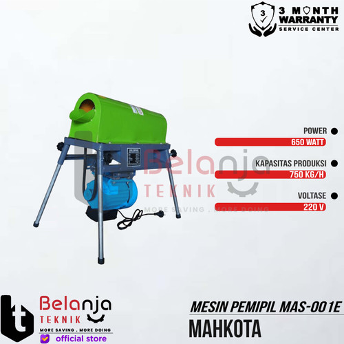 Mahkota Mesin Pemipil Jagung MAS-001E Perontok Jagung 650 Watt
