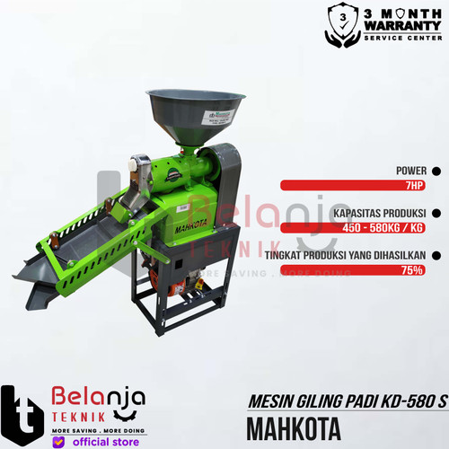 Mahkota Mesin Giling Padi KD-580 S Kapasitas 200KG Unit Only