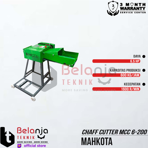 Mahkota Chaff Cutter MCC 6-200 Mesin Pencacah Ranting Rumput Unit Only