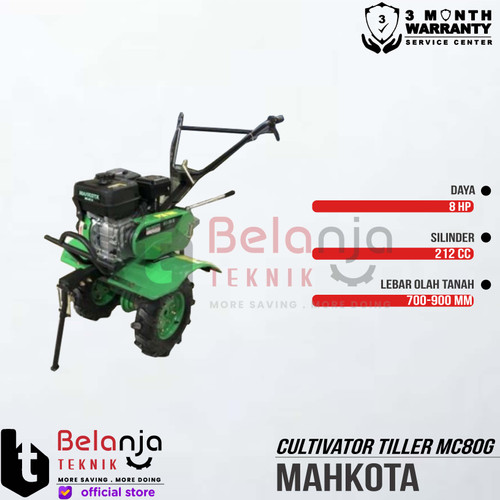 Mahkota Cultivator Tiller MC 80 G Mesin Bajak Tanah Kering Unit Only