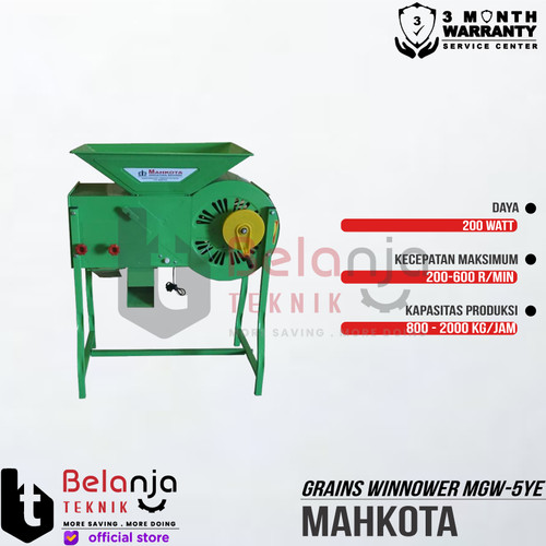 Mahkota Grains Winnower MGW-5YE 200 Watt Mesin Pembersih Padi