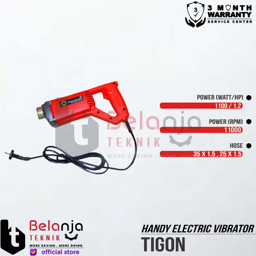 Tigon Handy Electric Vibrator TG HEV 35-1 Mesin Vibrator 1100 Watt