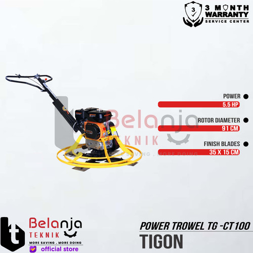 Tigon Power Trowel TG -CT 100 Mesin Perata Lantai Body Only