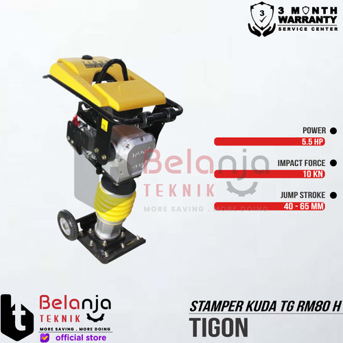 Tigon Mesin Stamper Kuda TG RM80 H 5.5 HP Penggerak Honda GX 160 RM 80