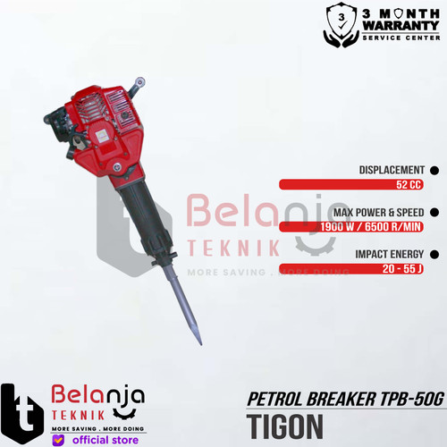 Tigon Jack hammer Petrol Breaker TPB-50G Mesin Bobok Beton Aspal 2 Tak