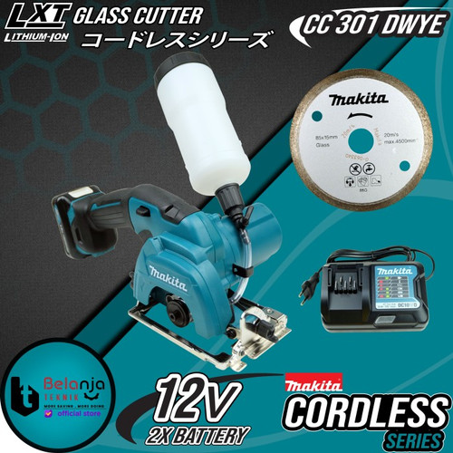 MAKITA Mesin Potong Kaca Keramik Cordless CC301 DWYE Glass Cutter 12V