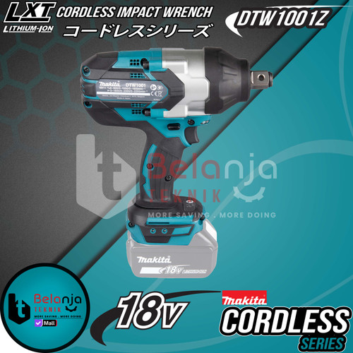 Makita Impact Wrench Baterai DTW1001Z Cordless Brushless 3/4" 18V DTW