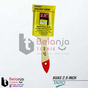 Taiyo Kuas Cat 2.5 Inch Kuas Cat Tembok Gagang Kayu Paint Brush 2.5"