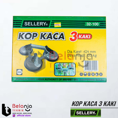 Sellery Suction Cup 3 Leg Kop Kaca Kaki 3 120 Kg USA Original