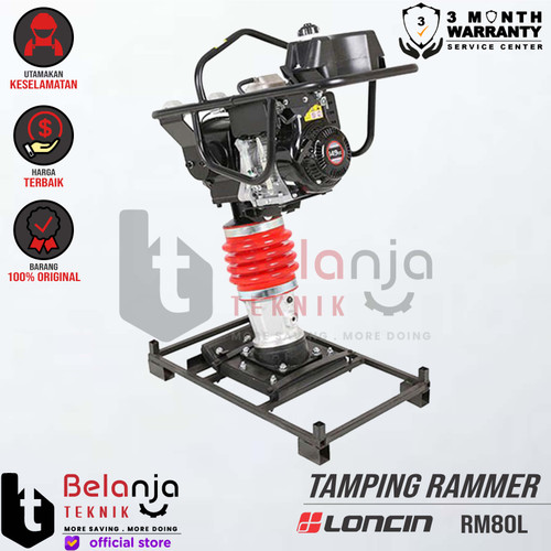 Loncin Tamping Rammer RM80 Mesin Bensin Stamper Kuda RM80L LC 165 F-3H