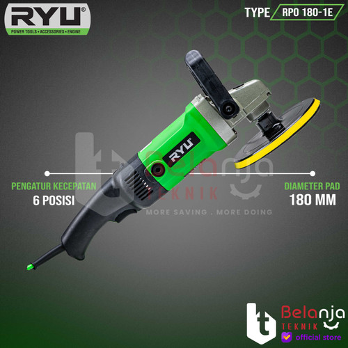 RYU Mesin Gun Polisher RPO 180-1E Poles Mobil RPO180-1E 1200 Watt