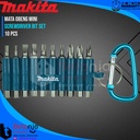 Makita Screwdriver Bit Set 10 Pcs Mata Obeng Mini Hex 1/4 Inch D-67620