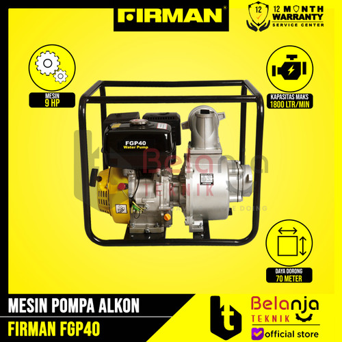 Firman Water Pump Mesin Alkon Pompa Air Irigasi FGP 40 4 Inchi 15 M 4"