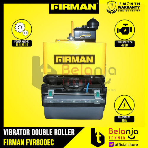 Firman Vibrator Double Roller FVR800EC Mesin Pemadat Tanah + Engine