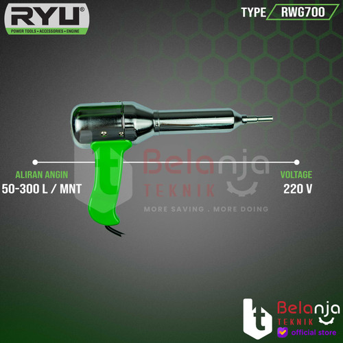 RYU Mesin Las Pipa PVC RWG 700 Las Plastik Heat Gun RWG700 700 Wat