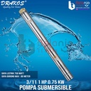 Drakos Submersible Pump 4 DFP - 3/11 1 HP 0.75 kw Pompa Satelit 1hp