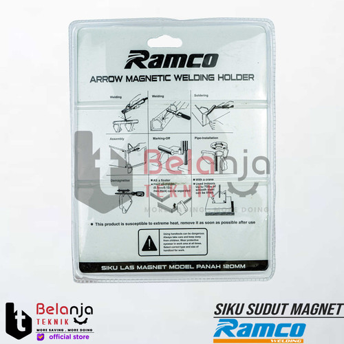 Ramco Siku Las Sudut Magnet 120 MM Arrow Magnetic Welding Holder 55Lbs