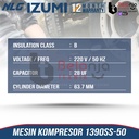 Izumi NLG Mesin Kompressor Angin Portable Oilless 1390SS-50 Air Compressor 50L Tanpa Oli