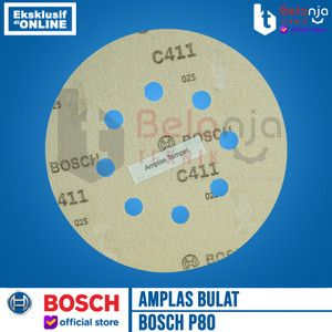 Bosch Sanding Papers Velcro 5 Inch Kertas Amplas Bulat Tempel Grit 80