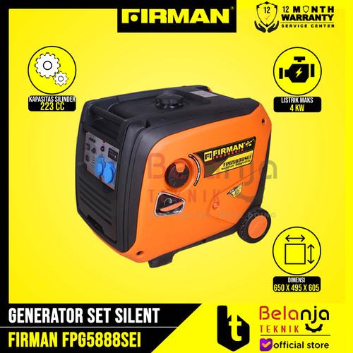 Firman Silent Inverter Generator Set FPG5888SEi Mesin Genset 4000 Watt