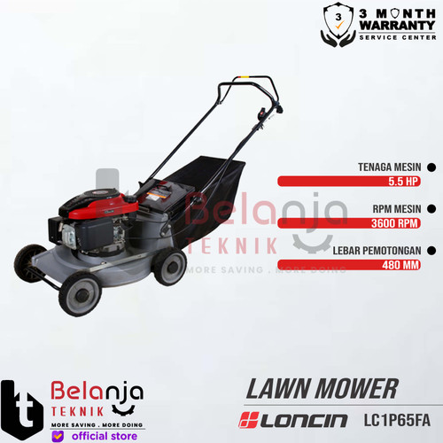 Loncin Lawn Mower Komodo Potong Rumput Dorong 5.5 HP 19 Inch LC1P65FA