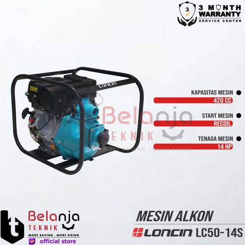 Loncin Mesin Pompa Air Irigasi Alkon High Pressure LC50-14S LC 50 2 In