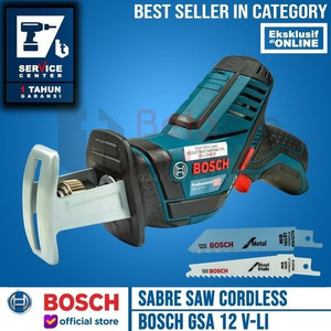 Bosch Mesin Sabre Saw Cordless GSA 12V-LI Charger Baterai 12 V 3 AH